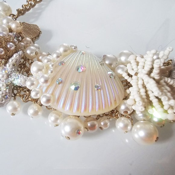 Beautiful Betsey Johnson Pearl Necklace (never worn) - Picture 3 of 6